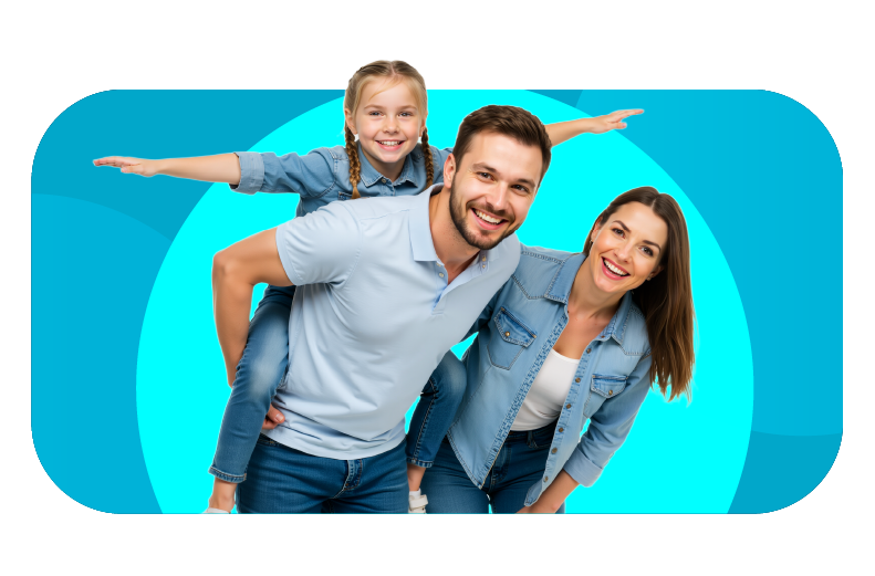 Family smiling